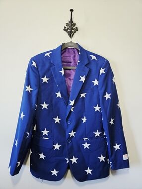 Opposuits Stars Blazer Jacket Size 48 US L Blue